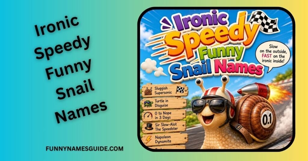 Funny Snail Names: Hilarious Ideas You'll Love 2026 4 Ironic Speedy Funny Snail Names