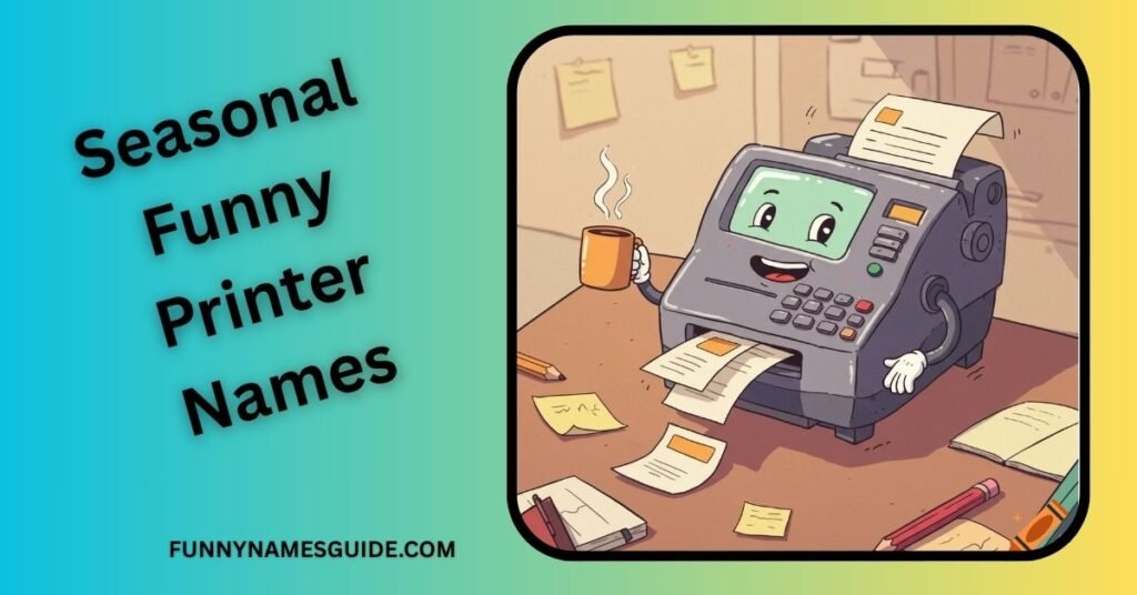 Seasonal Funny Printer Names