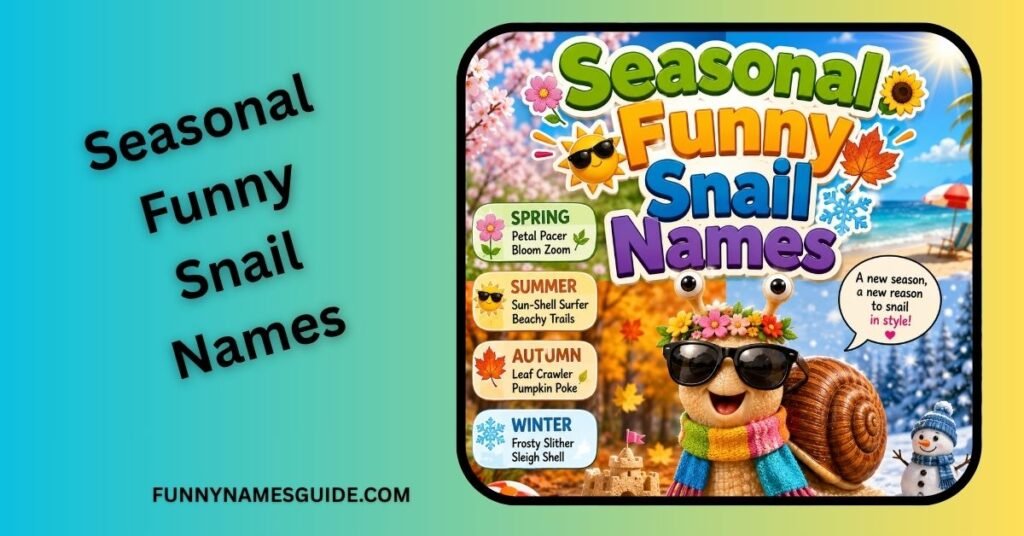 Funny Snail Names: Hilarious Ideas You'll Love 2026 5 Seasonal Funny Snail Names